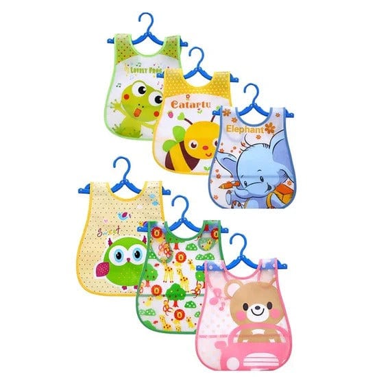 Alimentation Bavoirs D'Alimentation, Avec poches, Imperméable, Couleur aléatoire ref002 Produit_bebe_maroc