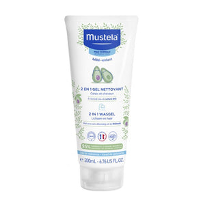 Bain et soin de peau GEL NETTOYANT 2EN1 CHEVEUX ET CORPS 200ML-MUSTELA Produit_bebe_maroc