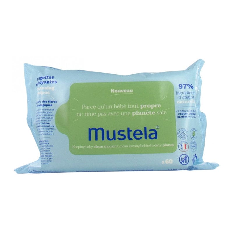Bain et soin de peau MUSTELA LINGETTE NATURELLE 60U Produit_bebe_maroc