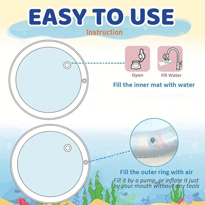 Tapis de jeu aquatique Sous une forme circulaire pour bébé 64cm Produit_bebe_maroc