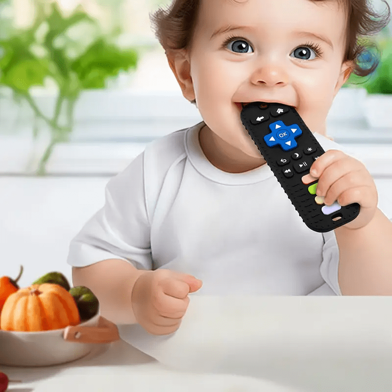 Anneau de Dentition Télécommande en Silicone avec Boutons Numériques Jouet de Dentition Produit_bebe_maroc