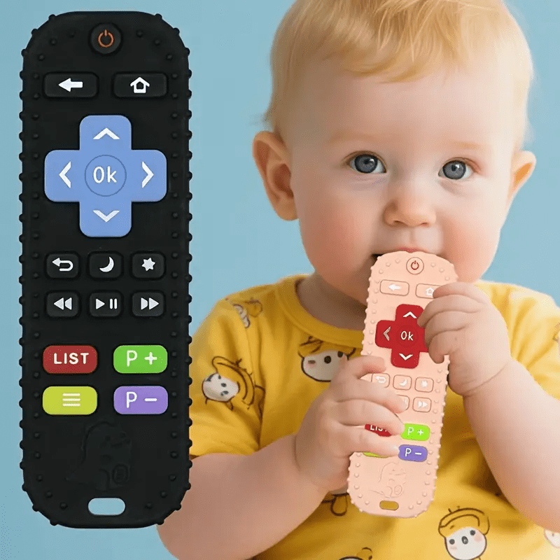 Anneau de Dentition Télécommande en Silicone avec Boutons Numériques Jouet de Dentition Produit_bebe_maroc