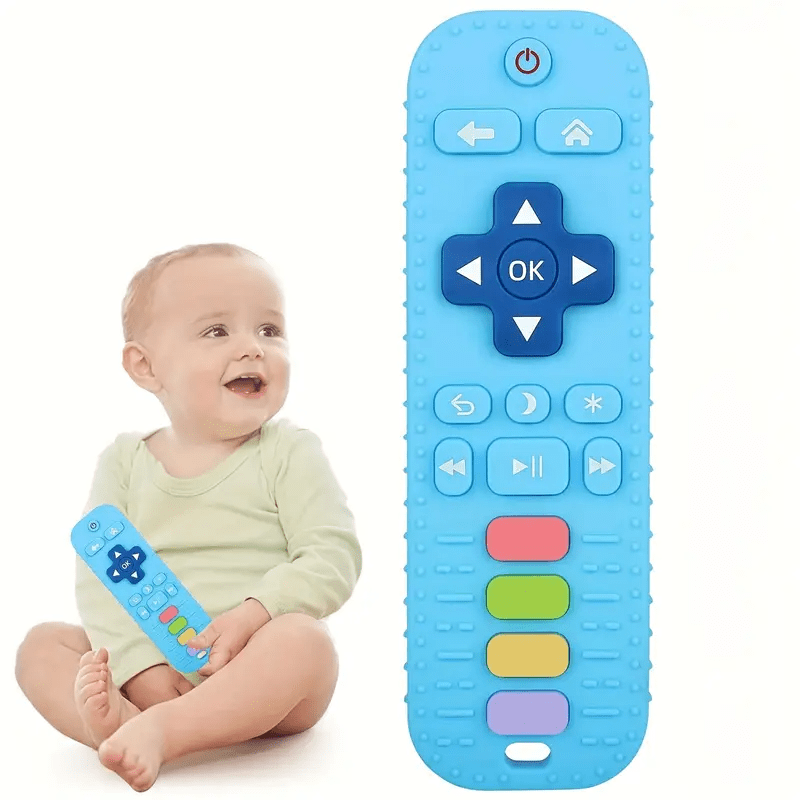 Anneau de Dentition Télécommande en Silicone avec Boutons Numériques Jouet de Dentition Produit_bebe_maroc