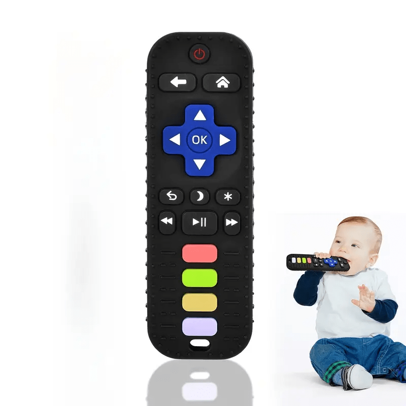 Anneau de Dentition Télécommande en Silicone avec Boutons Numériques Jouet de Dentition Produit_bebe_maroc