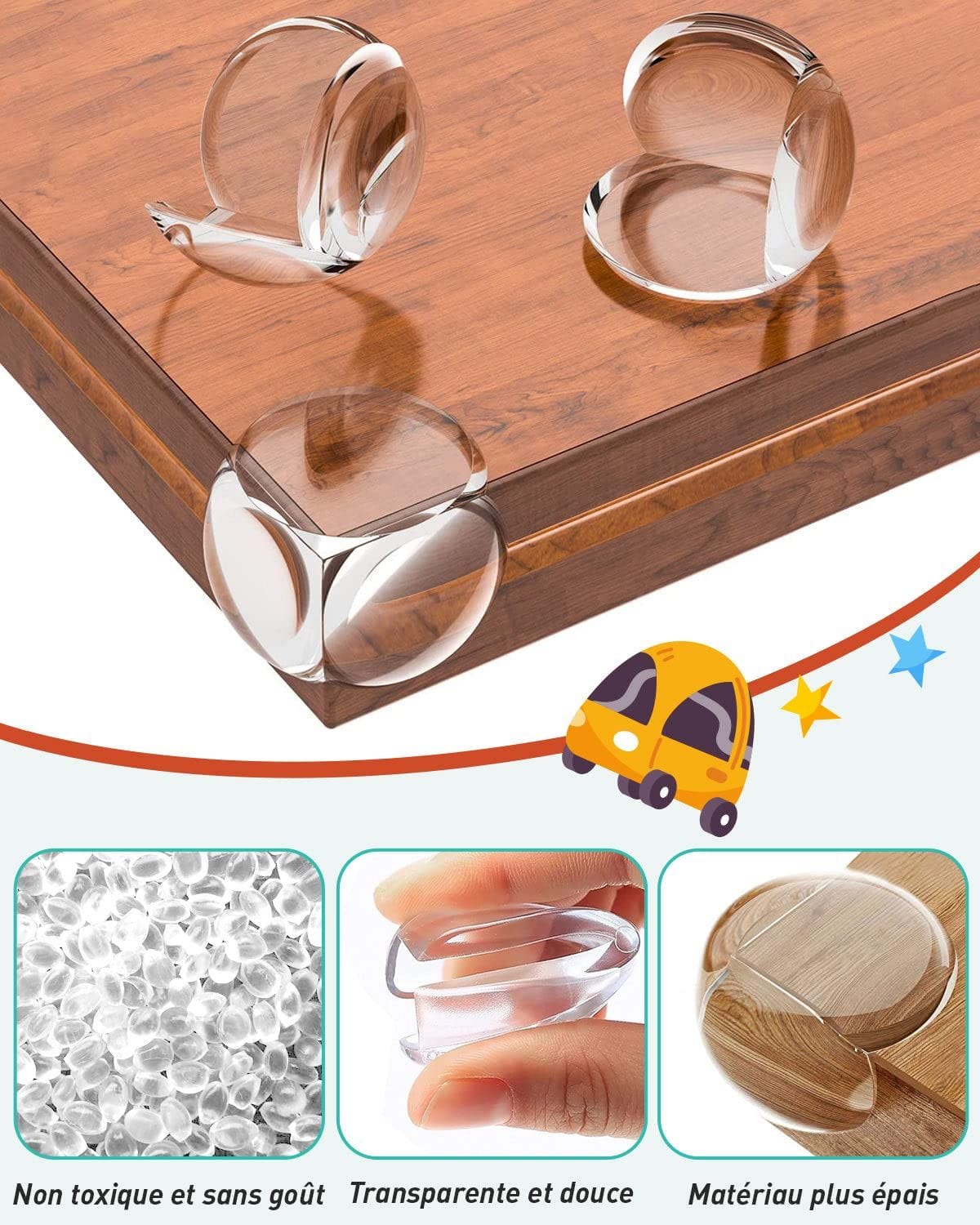 Protection Coins Silicone Angle de Table Meuble 4 PCS - Ref002