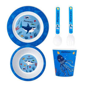 Set Repas Bébé 5 Pièces Sans BPA – Bol, Cuillère, Fourchette & Assiette pour Repas Sûrs