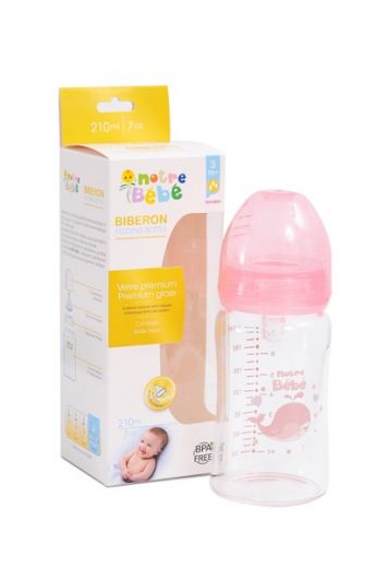 Biberon Gold en verre - 210 ml - Bébé CuuuTe