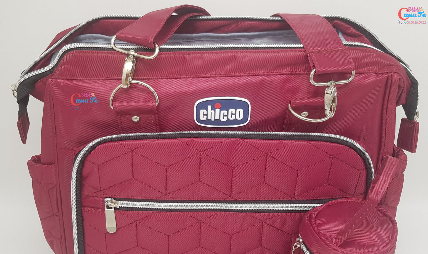 SAC À LANGER CHICCO 3 PIECES BLEU/VERT/ROUGE - Bébé CuuuTe
