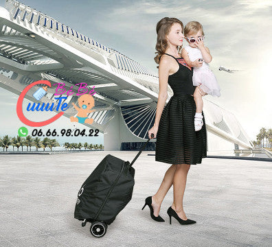 Lesjouets.ma - Poussette Valise avec sac + Cache pieds QZ 💚 Promo  💚🚚livraison gratuite Poussette Valise trés pratique pour un bébé dés la  naissance jusqu'à 25kg l'équivalent de 4 ans ! le