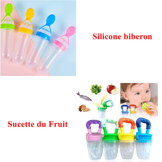 Silicone biberon + Sucette du Fruit