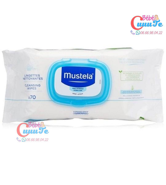 Lingettes Nettoyantes Peau Normale 70 Unités-Mustela - Bébé CuuuTe