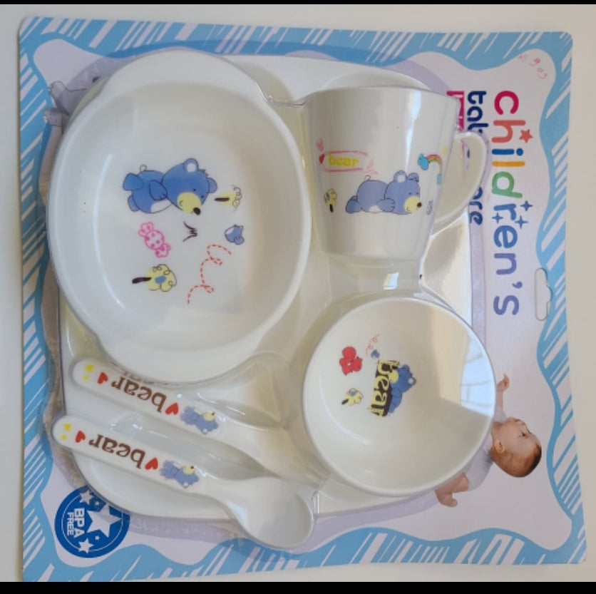 kit d'alimentation pour bébé  assiette (6en1)