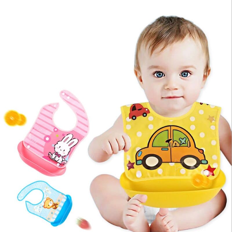 Bavoirs imperméables avec large poche  Plastique
