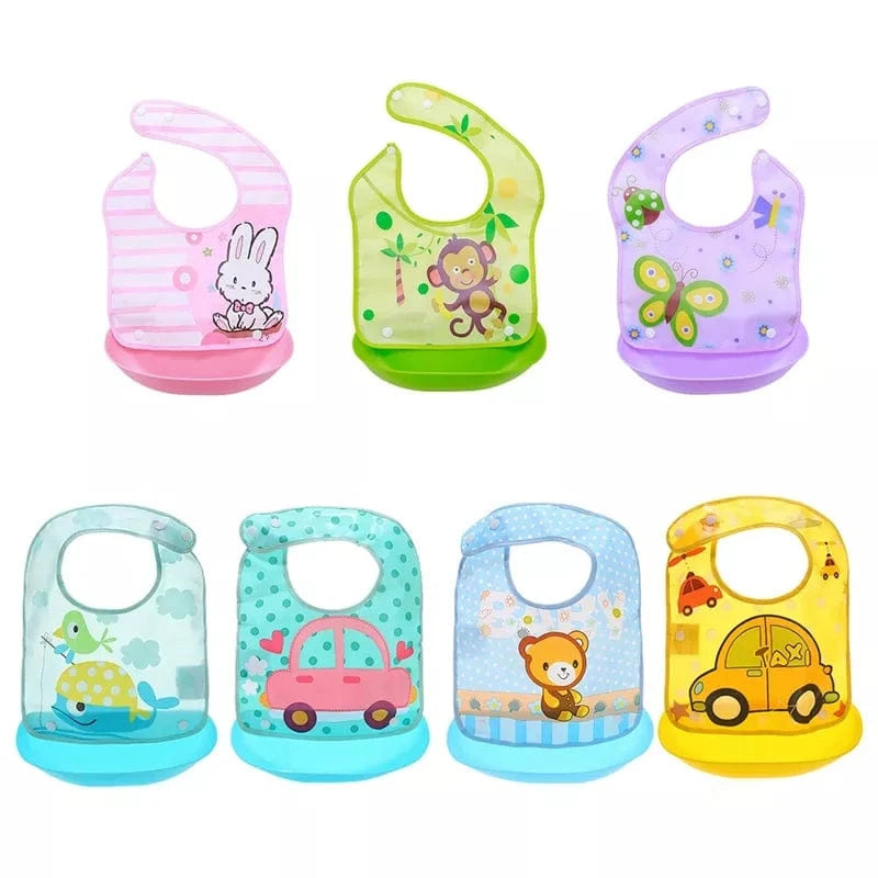 Bavoirs imperméables avec large poche  Plastique