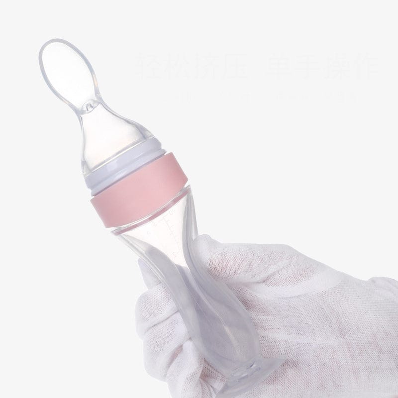 Biberon en Silicone avec Cuillère  Silicone
