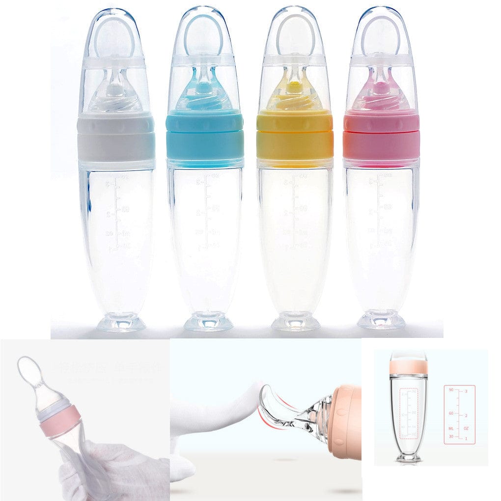 Biberon en Silicone avec Cuillère  Silicone