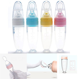 Biberon en Silicone avec Cuillère  Silicone