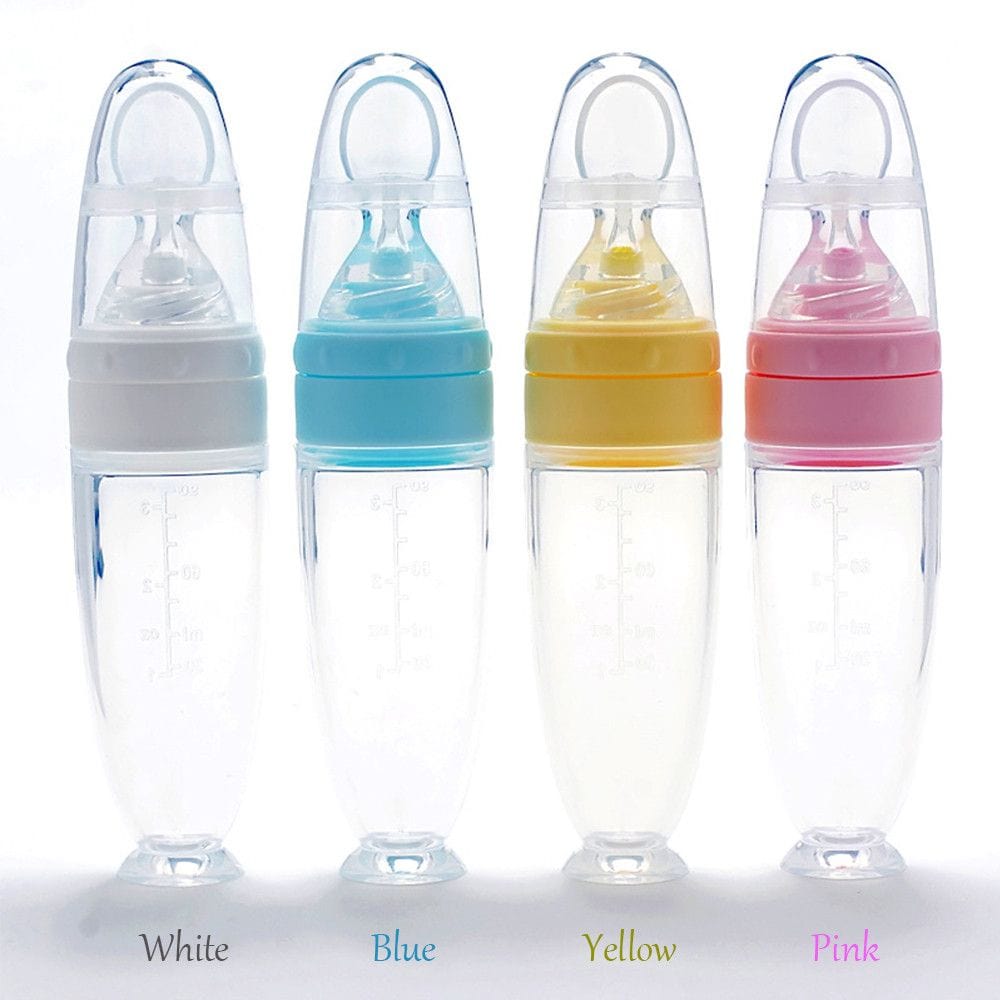 Biberon en Silicone avec Cuillère  Silicone