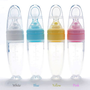 Biberon en Silicone avec Cuillère  Silicone