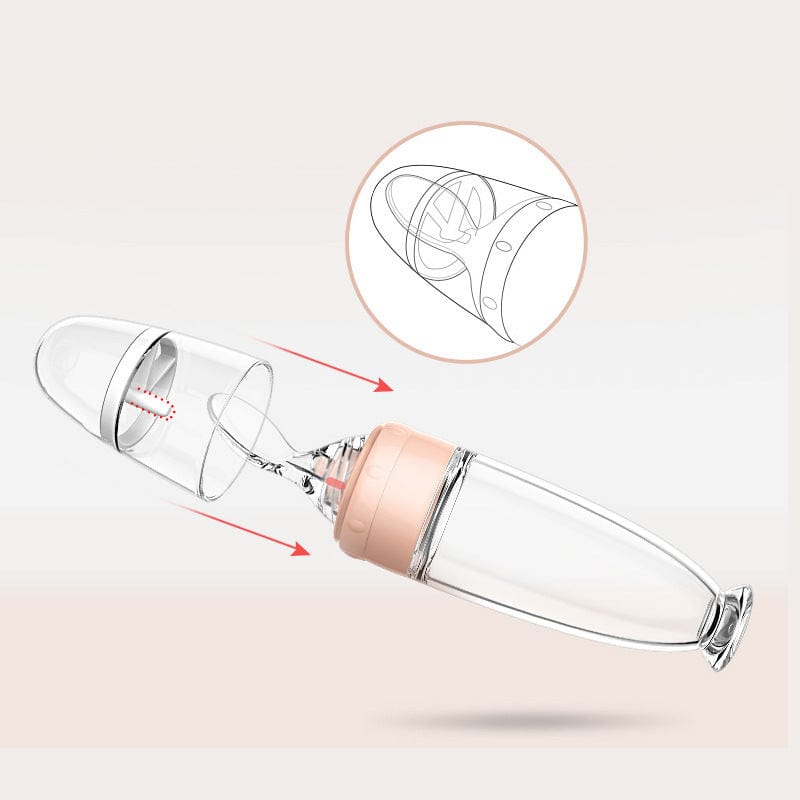 Biberon en Silicone avec Cuillère  Silicone