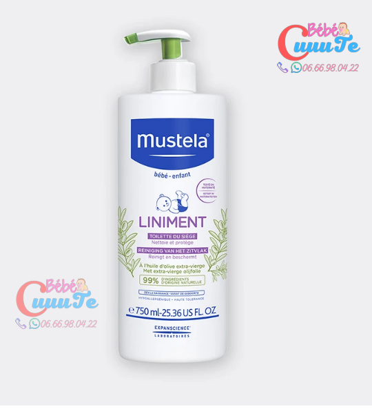 Liniment  Nettoie et protège  Mustela 400ml - Bébé CuuuTe