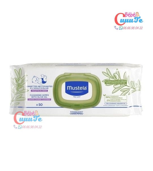 Lingettes Nettoyantes A L’huile D’olive 50 Unités-Mustela