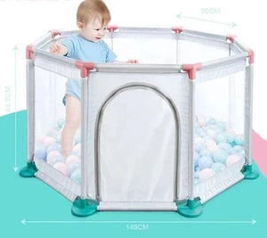 Parc de jeux sécurisé octogone + 10 balles