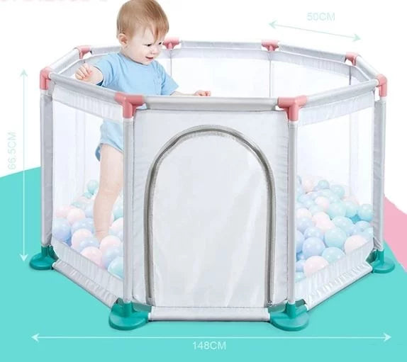 Parc de jeux sécurisé octogone + 10 balles