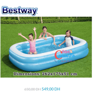 Piscine gonflable Grande taille Bleu