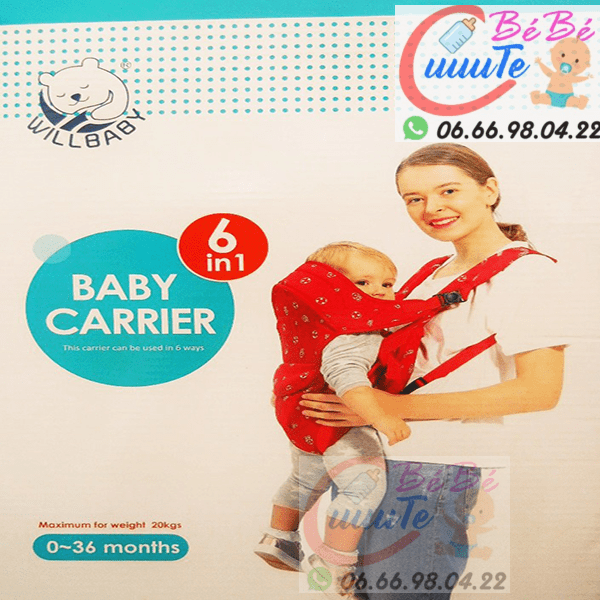 Porte Bébé 6 en 1 de la naissance jusqu'à 36 mois
