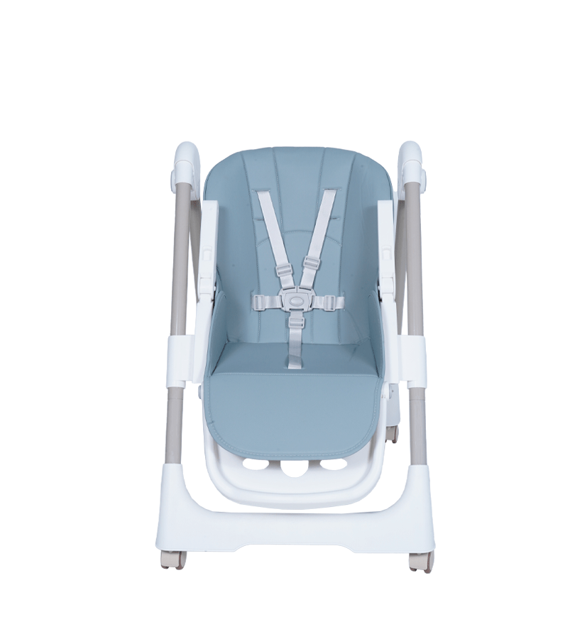 Chaises Hautes Chaise haute évolutive réglable avec Roues BLEU CIEL Produit_bebe_maroc