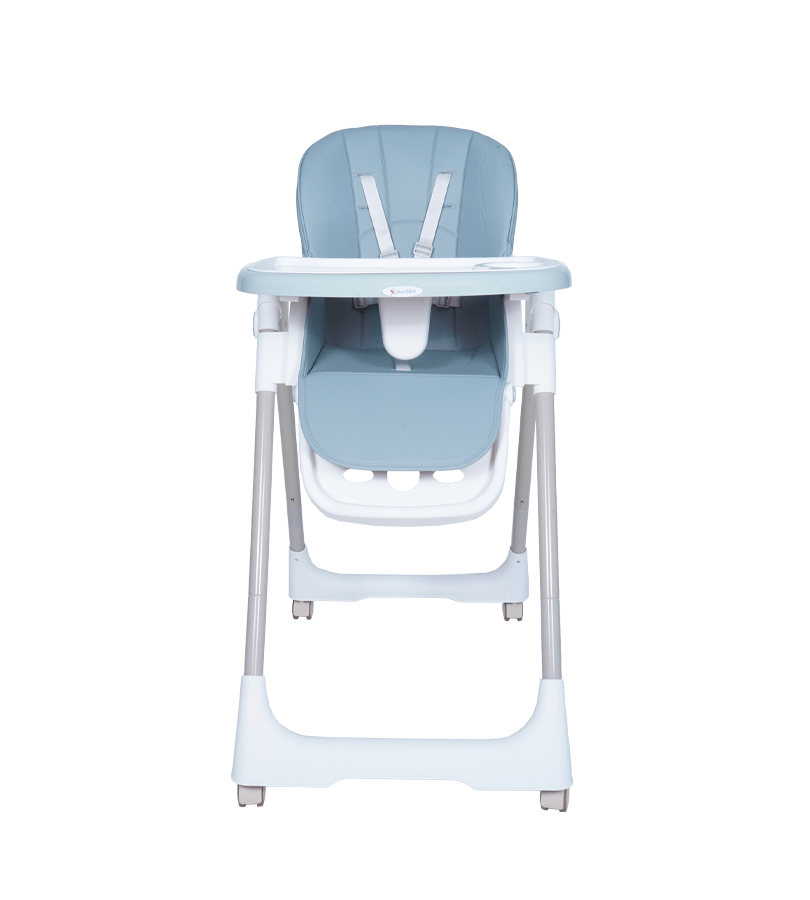 Chaises Hautes Chaise haute évolutive réglable avec Roues BLEU CIEL Produit_bebe_maroc