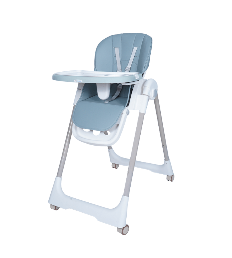 Chaises Hautes Chaise haute évolutive réglable avec Roues BLEU CIEL Produit_bebe_maroc