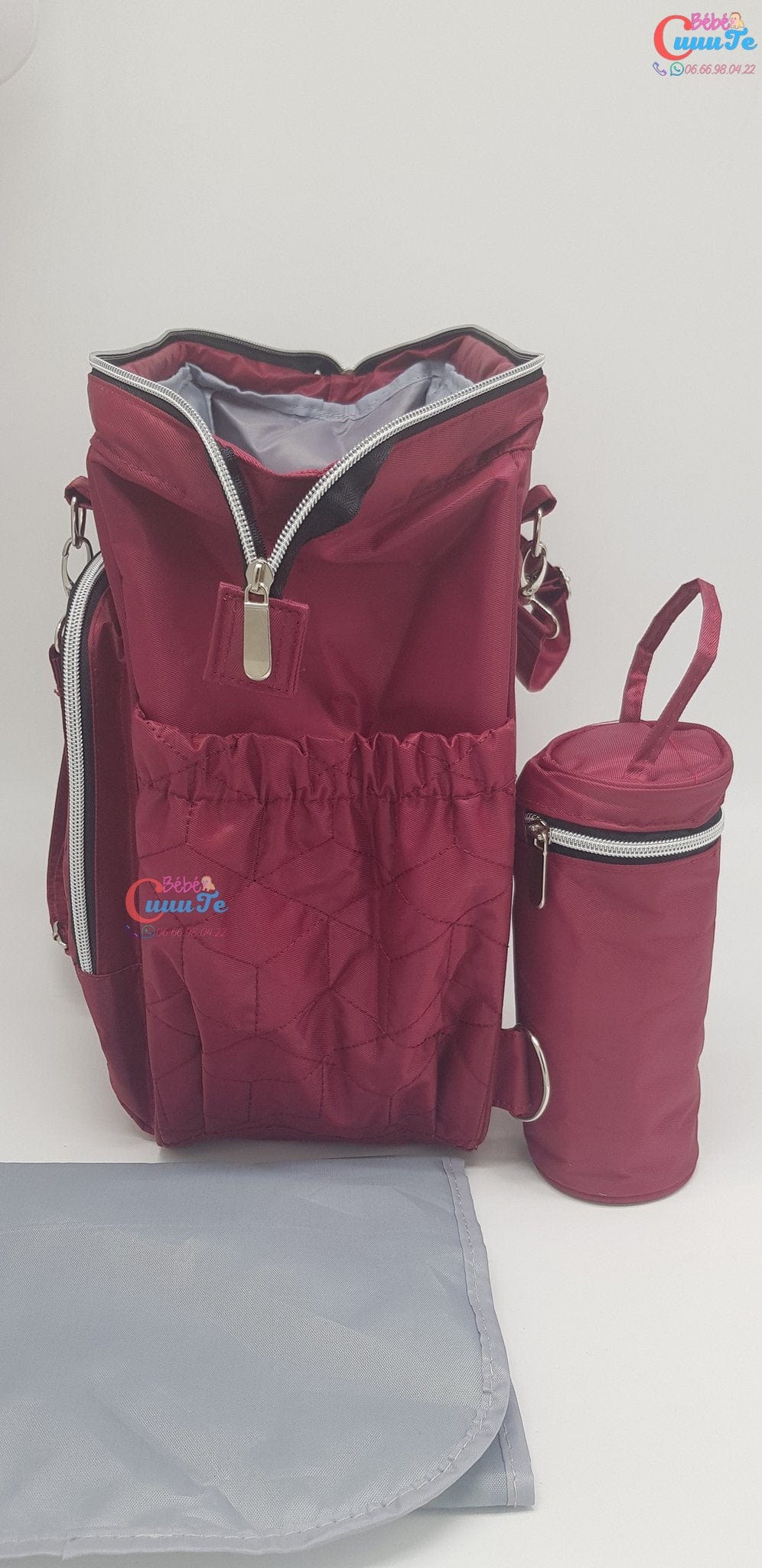 SAC À LANGER CHICCO 3 PIECES BLEU/VERT/ROUGE