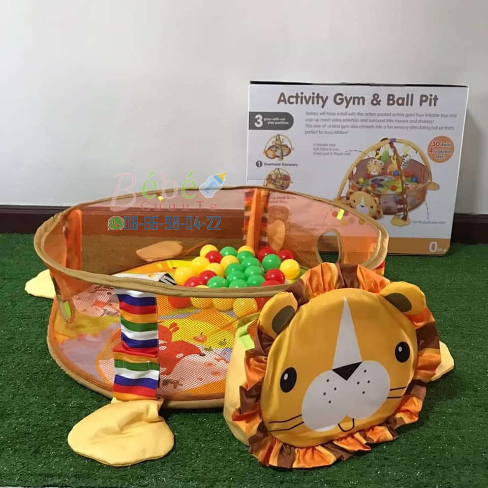 Tapis d'éveil bébé - gym et balles - Lion + 30 balles