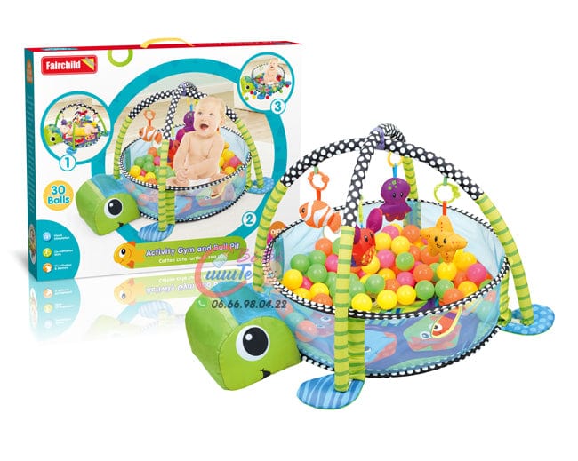 Tapis d’éveil et piscine à balle – 30 balles