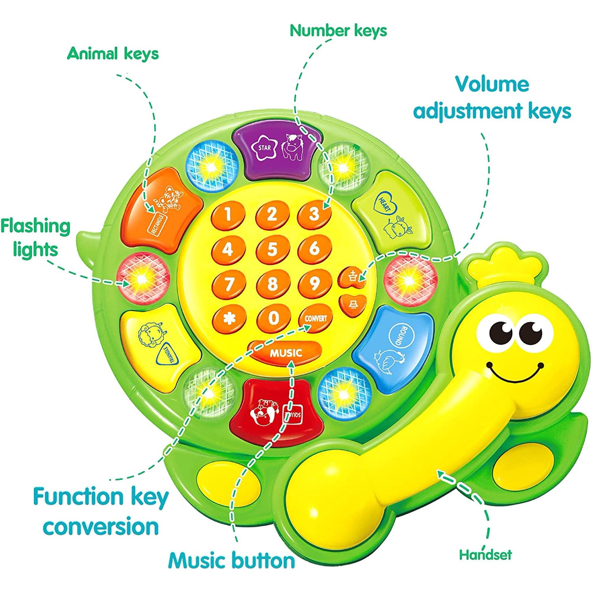 Téléphone avec jeux de lumière musical